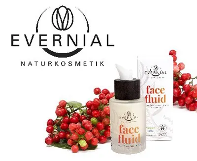 Produktbild von Evernial Face Fluid Hyaluron & Pistazie Vegan 50 ml – Naturkosmetik Gesichtspflege