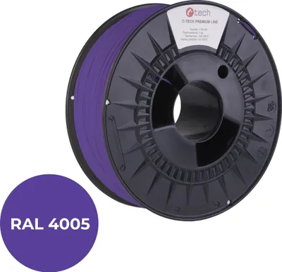 Produktbild von Tisková struna (filament) C-TECH PREMIUM LINE, PETG, modrofialová, RAL4005, 1,75mm, 1kg