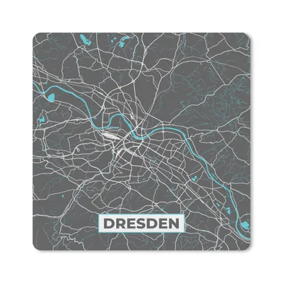 Produktbild von MuchoWow® Mauspad Mousepad Deutschland - Blau - Dresden - Stadtplan - Karte 30x30 cm - Mousepads - Maus Mat - Pad - Mausunterlage - Gaming