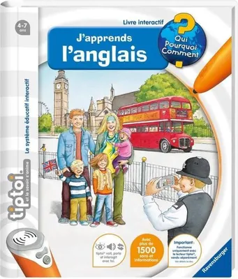 Zdjęcie produktu dla Interaktywna Książka tiptoi J'apprends l'anglais, Gra Edukacyjna, 4 lata +, Ravensburger