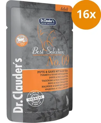 Zdjęcie produktu dla Dr. Clauder's Cat Best Selection Adult No 9 16x85g | 16x85g
