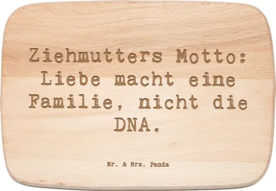 Produktbild von Mr. & Mrs. Panda Schneidebrett Holz Spruch Ziehmutter Liebe - Transparent - Geschenk, Dankeschön, Stiefmutter, Holzbrett, Fürsorge, vesperbrett, Frühstücksbrett
