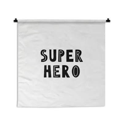 Produktbild von MuchoWow® Wandteppich Wandbehang Jungen - Zitate - Superheld - Kind - Sprichwörter 60x60 cm Tapisserie Dekoration Wandtuch - Dekorationen - Wand Decke
