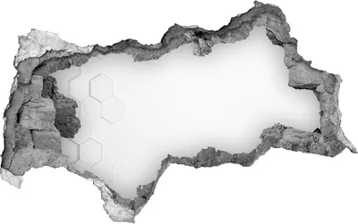 Produktbild von Selbstklebender Loch-3D-Aufkleber 95x73 cm Hexagone Hintergrund