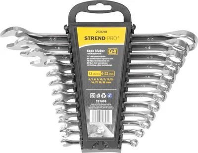 Obrázek produktu pro Sada klíčů Strend Pro HR31584 12 ks, Cr-V, 6-22 mm