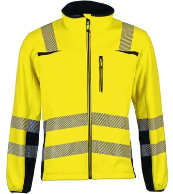 Produktbild von Asatex Prevent Trendline Softshelljacke PTW-SN Gr. 3XL gelb/schwarz