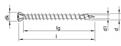 Produktbild von HECO-TOPIX-plus 3,5 x 60, Dielenschraube, Linsenkopf, T-Drive, T-10, variables Vollgewinde, A3K, 500 Stück