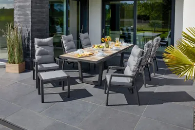 Produktbild von LC Garden Bondino Dining Set XI Sitzgruppe Gartenset Antrazit eckig