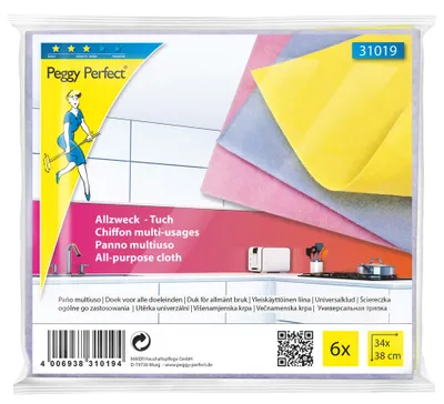 Produktbild von Peggy Perfect Vlies-Allzwecktuch 6er Pack