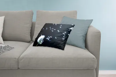Produktbild von MuchoWow® Zierkissen Sofakissen Wohnzimmer Dekokissen 60x40 cm Schwimmende Löwenzahnsamen - Kopfkissen - Polster mit Foto