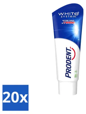 Obrázek produktu pro 20 kusů zubní pasty Prodent White System – přirozeně bělící – 75 ml – výhodný balíček