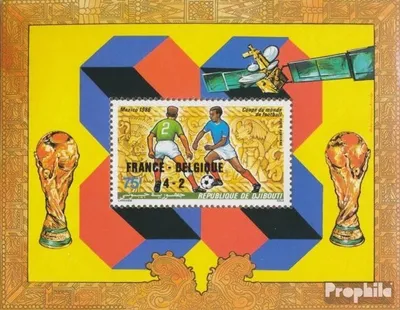 Produktbild von Briefmarken Dschibuti 1986 Mi Block128A (kompl.Ausg.) postfrisch Fußball-WM in Mexiko