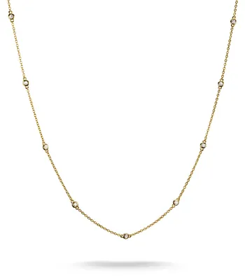 Zdjęcie produktu dla Naszyjnik damski Thomas Sabo z cyrkoniami, biały, pozłacany 18-karatowym złotem KE2340-414-14