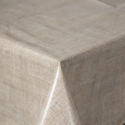 Produktbild von Tischdecke Wachstuch abwischbar Wachstuch abwischbar Gartentischdecke Beige - 160rund