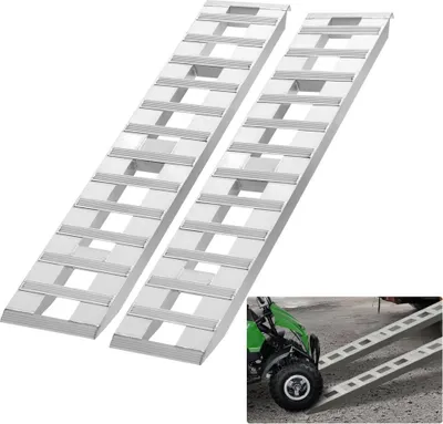 Obrázek produktu pro Nájezdová rampa z hliníkové slitiny - nosnost 2721,6 kg - nakládací rampa 183x38 cm - 2 kusy - ideální řešení pro přepravu vozidel