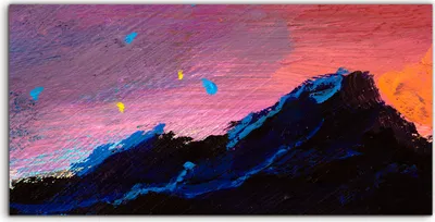 Produktbild von Coloray Glasbild 140x70  Wandbild Glasbilder Nacht Berg Sonnenaufgang Landschaft