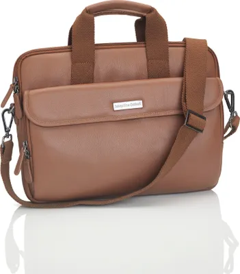 Produktbild von Josephine Osthoff Laptoptasche Notebooktasche, handgemacht aus 100% Echtleder, Umhängetasche für bis zu 14 Zoll, Aktentasche Notebook, Crossbody Schultergurt
