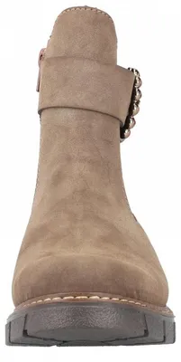Produktbild von Rieker Damen Chelsea Boot Profilsohle Stiefelette Schnalle Riemen Z3564, Größe:41 EU, Farbe:Braun