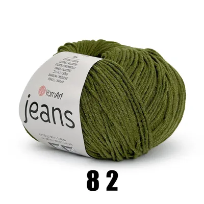 Produktbild von YarnArt Jeans (50g/160M) 82 olivgrün