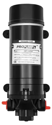Image de Pompe de transfert d'eau - Pompe de surpression à membrane à 3 chambres - 120W - 220V - Prise européenne - Auto-amorçante - Silencieuse - 11 bars - Noir
