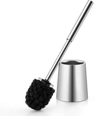 Image de Brosse de toilettes en acier inoxydable, argentée, 304, haute qualité
