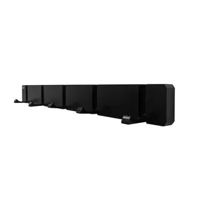 Immagine prodotto di Home Deluxe Appendiabiti con ganci e magneti - nero, 5 x ganci | appendiabiti da parete, gancio per cappotto, appendiabiti, ganci per cappotto