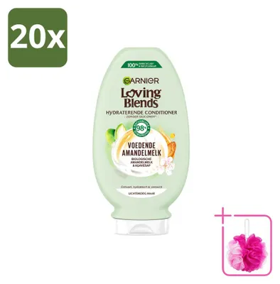 Zdjęcie produktu dla 20 sztuk odżywczego szamponu Garnier Loving Blends z mlekiem migdałowym - 250 ml - zestaw ekonomiczny