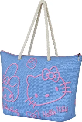 Produktbild von Sanrio Soleil Strand-Tasche Hello Kitty Denim Blue