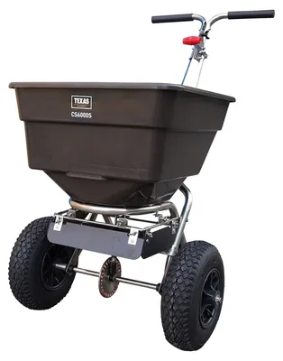 Produktbild von Texas Streuwagen Salz Rasen Dünger Handstreuwagen Zentrifugalstreuer CS6000S 58l