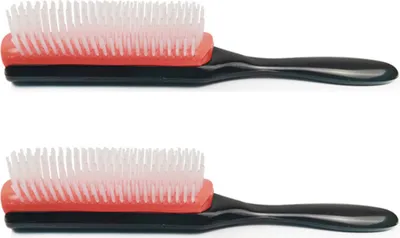 Image de Brosse à d��mêler, Coussin d'air amovible, Facile à nettoyer, Revêtement caoutchouc résistant à la chaleur avec poils en nylon, 9 rangées, Brosse à modeler