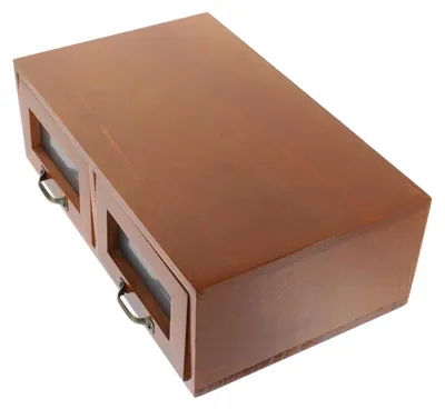 Produktbild von Holz-Schreibtischorganizer mit Schublade für Büro und Kosmetik