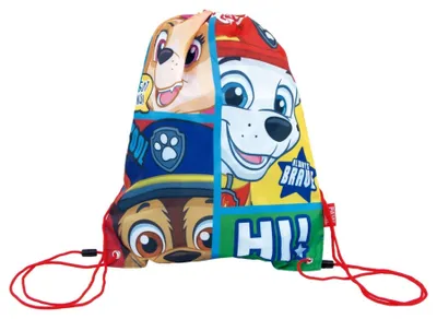 Produktbild von Paw Patrol Design Kordelzug Sporttasche für Jungen, leicht, 330x440 mm