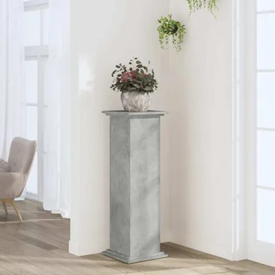 Produktbild von "2026 Promotion" Pflanzenständer - Hochbeet - Betongrau 33x33x100 cm - Holzwerkstoff - Beete CC31193