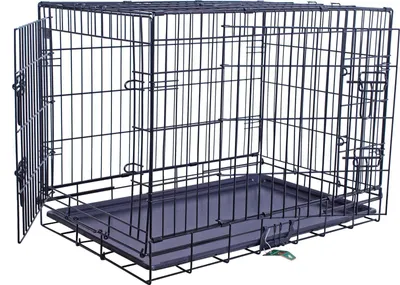 Produktbild von Hundedrahtkäfig 2 Türen schwarz 106 x 69 x 79 cm - Gebr  de  boon