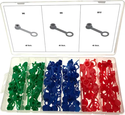 Produktbild von 144 x Schmiernippel Fettnippel Schutzkappen / Abdeckkappen Sortiment M6 M8 M10