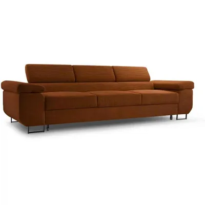 Image de Canapé 3 places convertible NAVIO, couleur : marron (Poso39)