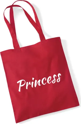 Produktbild von Huuraa Jutebeutel Princess Schriftzug 10 Liter Classic Red Baumwolle Tasche Geschenkidee