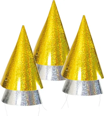 Produktbild von 6 Stück Silvesterhütchen Hüte mit Gummiband Silvester Karneval Fasching Party