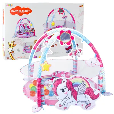 Productafbeelding van Babyspeelkleed Ballenbad 3in1 Eenhoorn Roze