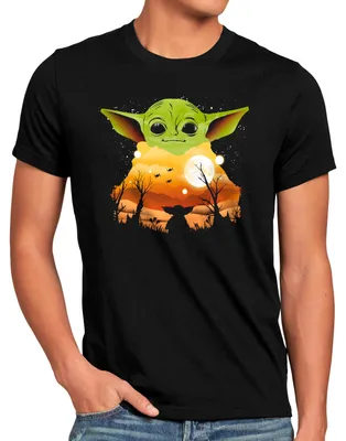 Produktbild von A.N.T. Baby Grogu Herren T-Shirt yoda mando kopfgeldjäger