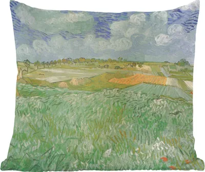 Produktbild von MuchoWow® Zierkissen Sofakissen Wohnzimmer Dekokissen 50x50 cm Bei Auvers - Gemälde von Vincent van Gogh - Komfort - Sofakissen