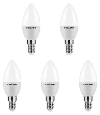 Produktbild von Asalite E14 LED-Lampe B35 6W 510lm 4000K neutralweiß 5 Stück
