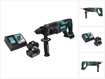 Obrázek produktu pro Akumulátorová příklepová vrtačka Makita DHR 241 RT 18 V 2,0 J SDS plus + 2x akumulátor 5,0 Ah + nabíječka