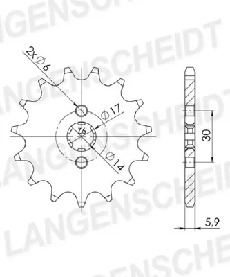 Obrázek produktu pro Supersprox Ritzel 420 - 11Z CST-249:11|grobverzahnt 14,0/17,0