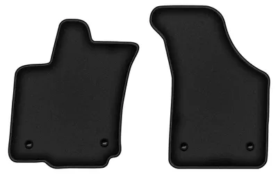 Productafbeelding van Velours voormatten voor VW Phaeton 2002-2016 (sedan) – 2-delig, zwart, op maat – Wielganizator DURBAN
