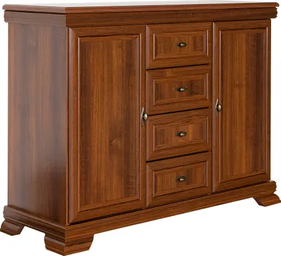 Produktbild von Kommode Sentis 04, Farbe: Dunkelbraun - 97 x 128 x 46 cm (H x B x T)