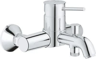 Immagine prodotto di Rubinetto per vasca e doccia, miscelatore monocomando GROHE, cromato, montaggio a parete, profondità 191 mm