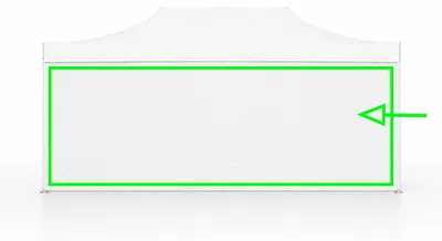 Produktbild von Seitenwand 6 m für Faltpavillons ALU 3x6 m – PVC 450 g/m², wasserdicht - Weiß