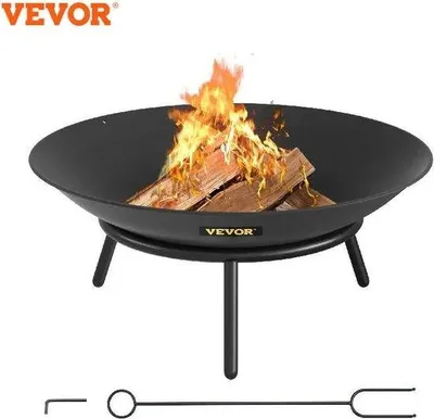 Produktbild von Kohlegrill Schale, schwarzes Gusseisen, Außenheizofen, BBQ