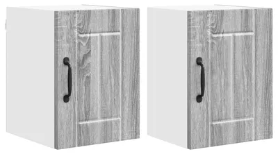 Image de Armoire murale vidaXL LUCCA, lot de 2, gris Sonoma, 30 x 31 x 40 cm